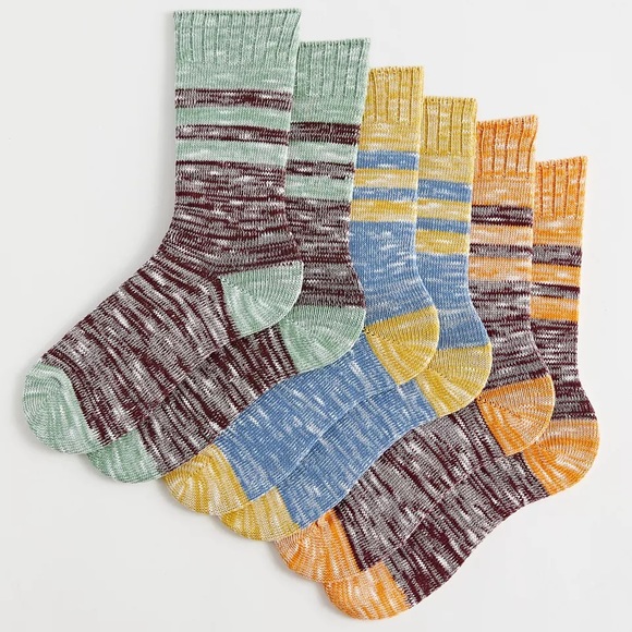 Urban Outfitters Other - Urban Outfitters Marled Stripe Sock 3-Pack NWT